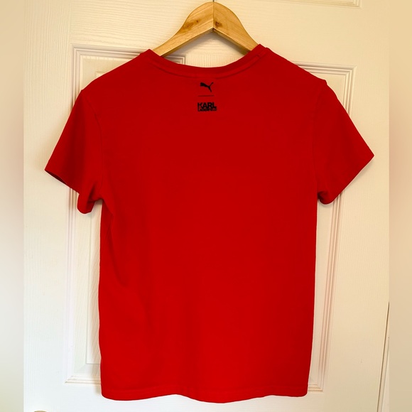 Authentic KARL LAGERFELD X PUMA crossover Red cotton shirt. - Picture 2 of 6